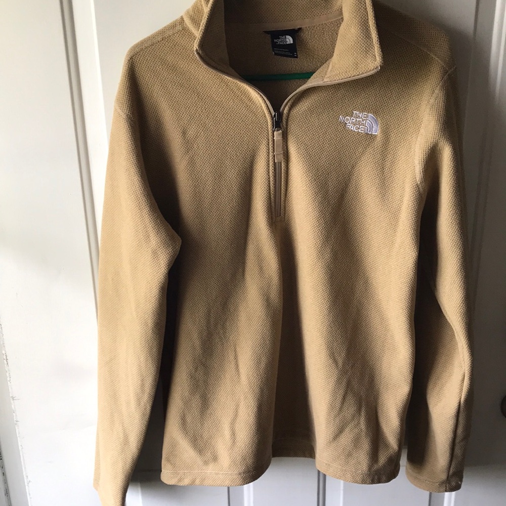 The North Face Men’s Half-Zip Pullover Sweater in Tan